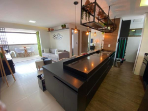 Luxor Double Aluguel por Temporada com Varanda Gourmet contendo churrasqueira e frigobar, Vista panorâmica da Ponta Verde! 2 quartos com split, 2 banheiros e uma banheira de hidromassagem na suíte do 